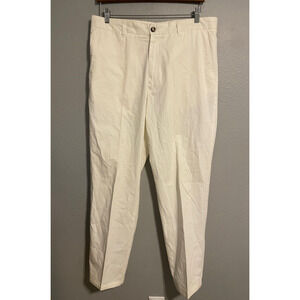 ZegnaSport Pants Mens 36 White Cotton Dress Chino Made In Italy Classic Summer